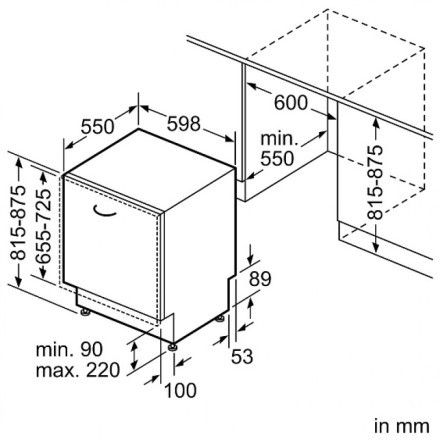 Посудомоечная машина  Neff S355HVX15E, цвет серебристый