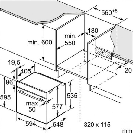 Духовой шкаф  Neff B6AVH7AN1, цвет чёрный