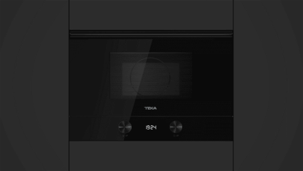 Встраиваемая микроволновая печь с грилем на 22 л с керамической базой/ Коллекция Full Black