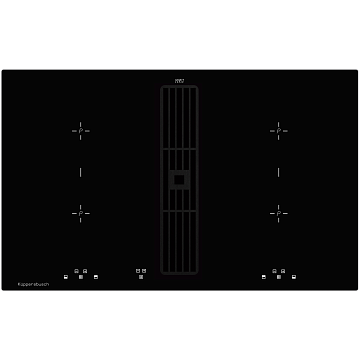 Варочная панель Kuppersbusch KMI 8500.0 SR индукционная, с вытяжкой , цвет черное стекло