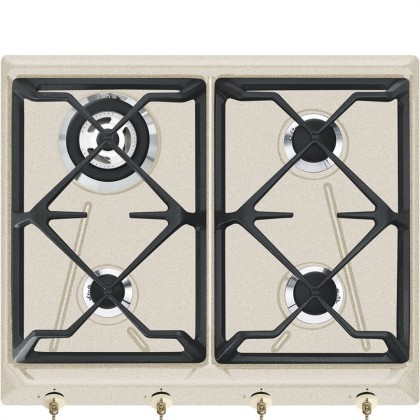 Варочная панель Smeg SRV864 газовая, цвет кремовый SRV864POGH