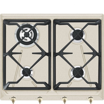 Варочная панель Smeg SRV864 газовая, цвет кремовый SRV864POGH