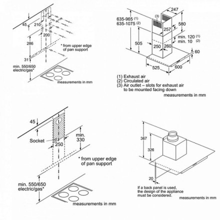 Вытяжка  Neff D64GFM1N0, цвет серебристый