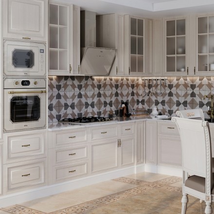 Вытяжка Korting Khc 69059 rgb наклонная, цвет бежевый