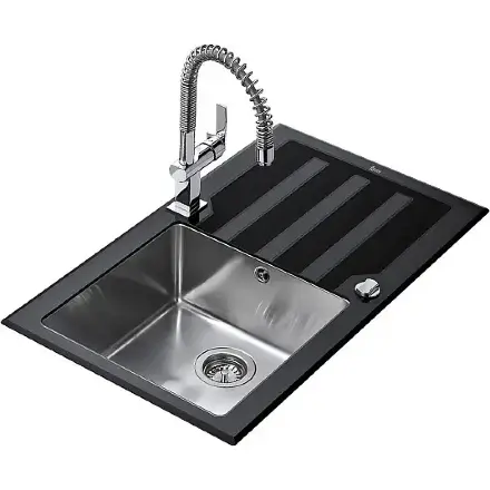 Кухонная мойка Teka Lux 1B 1D 86 Black