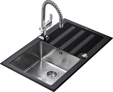 Кухонная мойка Teka Lux 1B 1D 86 Black