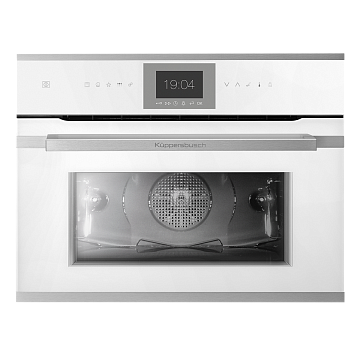 Духовой шкаф Kuppersbusch CBD 6550.0 W1 с паром, компактный stainless steel, цвет белое стекло