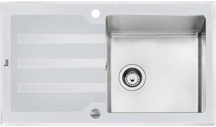 Кухонная мойка Teka Lux 1B 1D 86 White