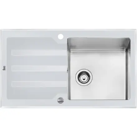 Кухонная мойка Teka Lux 1B 1D 86 White