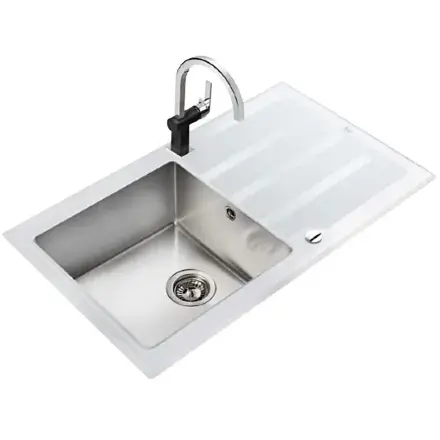 Кухонная мойка Teka Lux 1B 1D 86 White