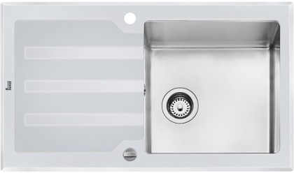 Кухонная мойка Teka Lux 1B 1D 86 White