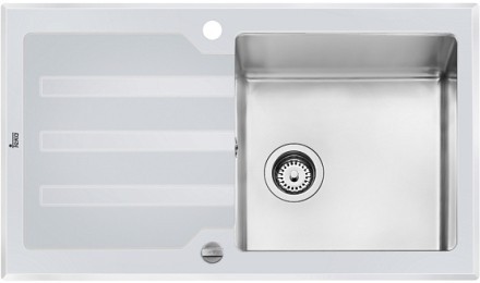 Кухонная мойка Teka Lux 1B 1D 86 White