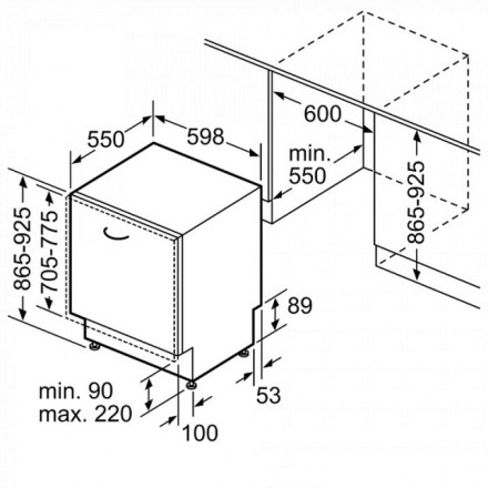 Посудомоечная машина  Neff S257EAX36E, цвет серебристый