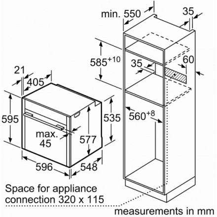 Духовой шкаф  Neff B47FS26G0, цвет серый