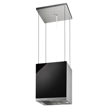 Островная вытяжка Kuppersbusch DI 3800.0 S1 stainless steel, цвет черное стекло