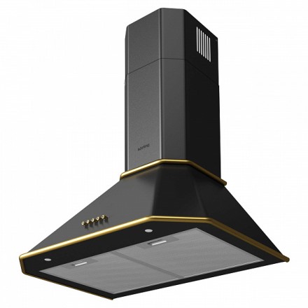 Вытяжка Korting Khc 6839 rgn купольная, цвет матовый черный