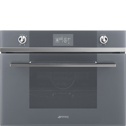 Духовой шкаф Smeg SF4102VCS комбинированный с пароваркой, цвет серебристое стекло Stopsol