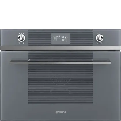 Духовой шкаф Smeg SF4102VCS комбинированный с пароваркой, цвет серебристое стекло Stopsol