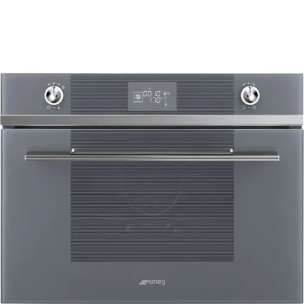 Духовой шкаф Smeg SF4102VCS комбинированный с пароваркой, цвет серебристое стекло Stopsol