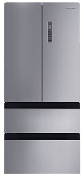 Холодильник Kuppersbusch FKG 9860.0 E отдельностоящий, с нижней морозильной камерой french door, цвет нержавеющая сталь