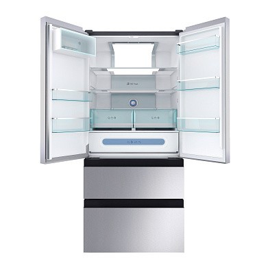 Холодильник Kuppersbusch FKG 9860.0 E отдельностоящий, с нижней морозильной камерой french door, цвет нержавеющая сталь