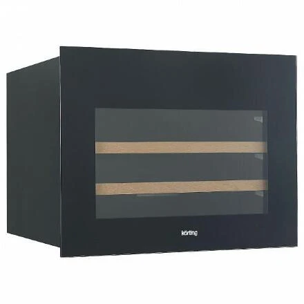 Винный шкаф Korting Kfw 501 sl gn встраиваемый, цвет черное стекло