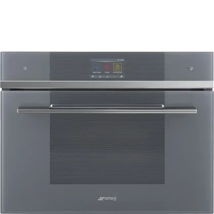 Духовой шкаф Smeg SF4104WVCPS комбинированный с пароваркой, цвет серебристое стекло Stopsol