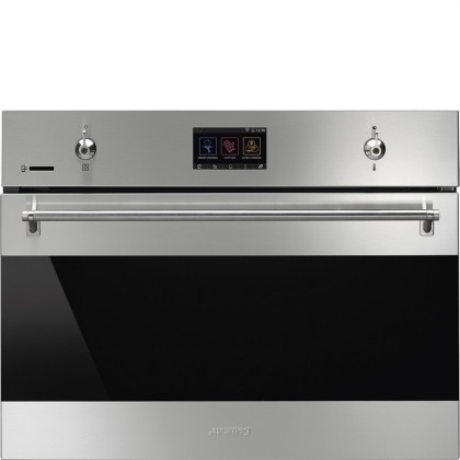 Духовой шкаф Smeg SF4303WMCX комбинированный с микроволновой печью, цвет нержавеющая сталь