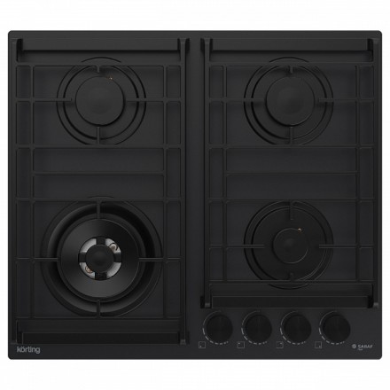 Варочная панель Korting Hg 6235 ctn газовая, цвет матовый черный