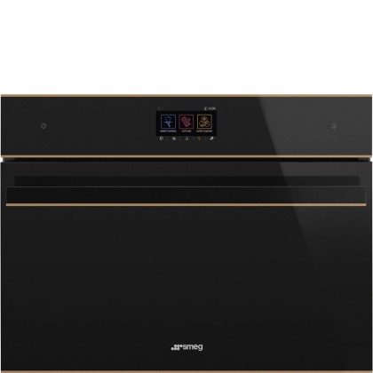 Духовой шкаф Smeg SF4604WVCPNR комбинированный с пароваркой, цвет черное стекло