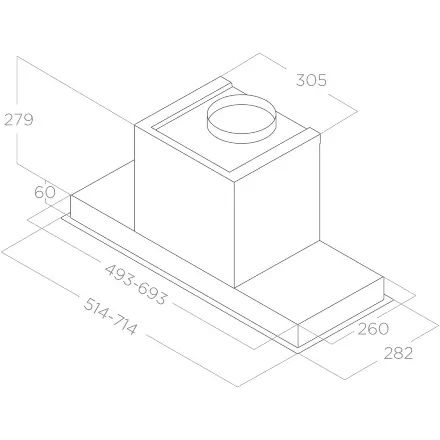 Вытяжка Elica HIDDEN 2.0 BL MAT/A/72