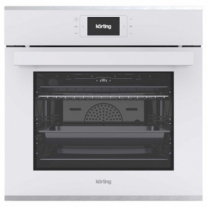 Духовой шкаф Korting OKB 1131 CSGW, цвет белое стекло
