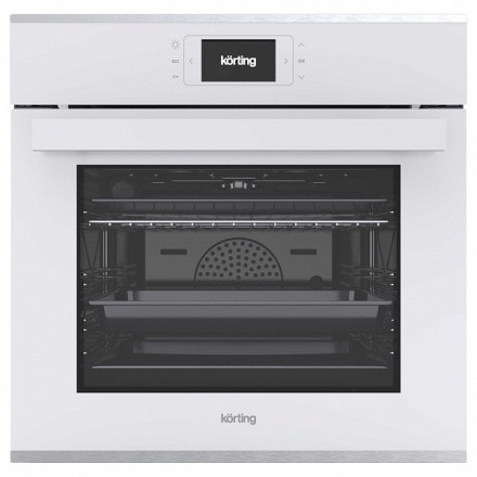Духовой шкаф Korting OKB 1131 CSGW, цвет белое стекло