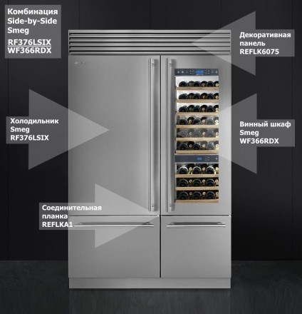 Холодильник Smeg RF376RSIX, цвет нержавеющая сталь