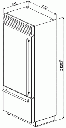 Холодильник Smeg RF376RSIX, цвет нержавеющая сталь