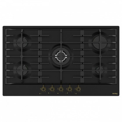 Варочная панель Korting Hg 945 ctrn газовая, цвет матовый черный
