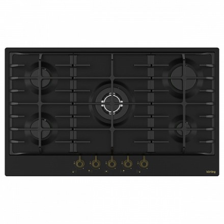 Варочная панель Korting Hg 945 ctrn газовая, цвет матовый черный