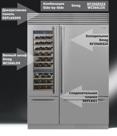 Холодильник Smeg RF396LSIX, цвет нержавеющая сталь матовая