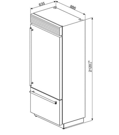 Холодильник Smeg RF396LSIX, цвет нержавеющая сталь матовая