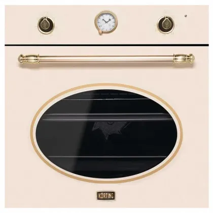 Духовой шкаф Korting OKB 461 CRGB, цвет слоновая кость; цвет ручки и регуляторов - золото