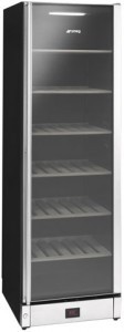 Холодильный шкаф для вина Smeg SCV115A, цвет черное стекло