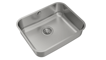 Мойка из нержавеющей стали с 1-ой чашей/ Подстольный монтаж