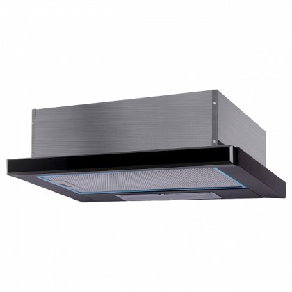 Вытяжка Korting Khp 6501 gn с выдвижным экраном, цвет черное стекло