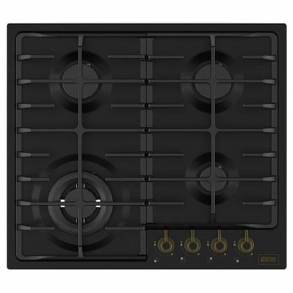 Варочная панель Korting Hg 674 ctrn газовая, цвет матовый черный