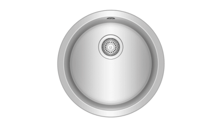 Мойка из нержавеющей стали с 1-ой чашей / Подстольный монтаж /Врезной монтаж