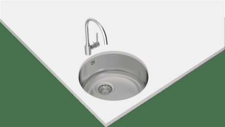 Мойка из нержавеющей стали с 1-ой чашей / Подстольный монтаж /Врезной монтаж