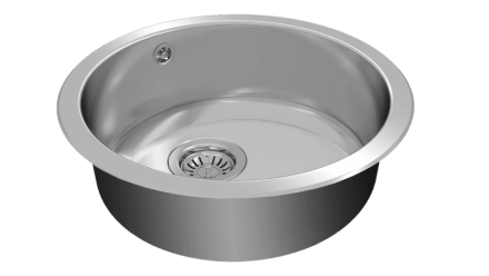 Мойка из нержавеющей стали с 1-ой чашей / Подстольный монтаж /Врезной монтаж