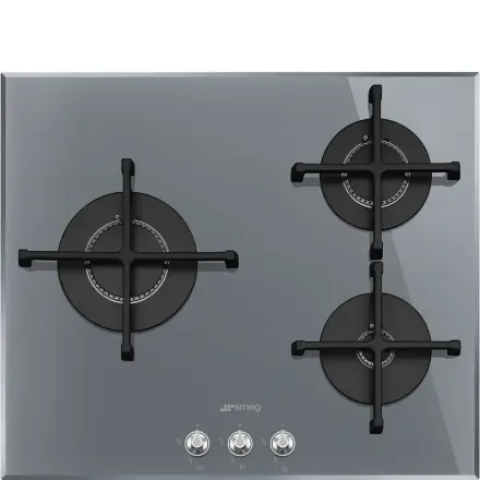Варочная панель Smeg PV163 газовая, цвет серебристый, стекло Stopsol