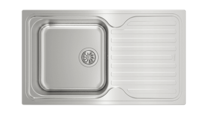Мойка из нержавеющей стали с 1-ой чашей/ Врезной монтаж