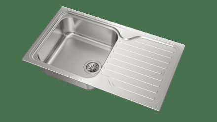 Мойка из нержавеющей стали с 1-ой чашей/ Врезной монтаж